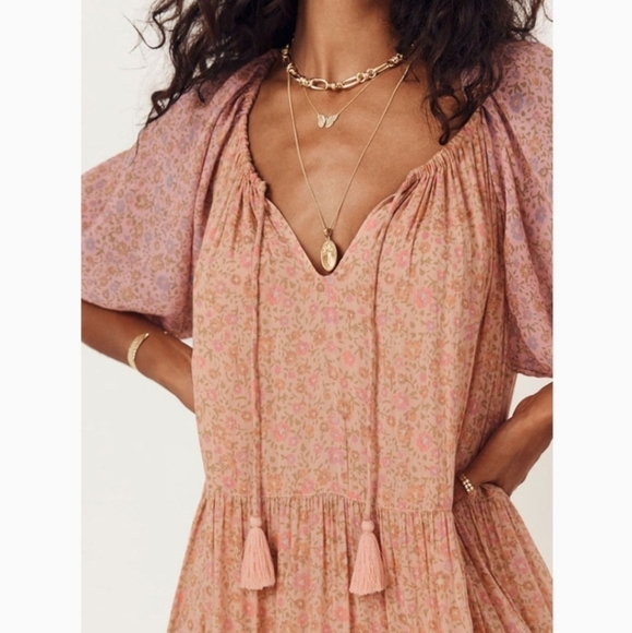 Spell Rae Gown in Peach - Picture 7 of 9